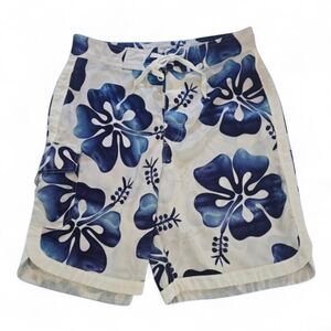 Blue Curl Shorts Board Surf Swim‎ Shorts Inside Pocket Floral Size 32